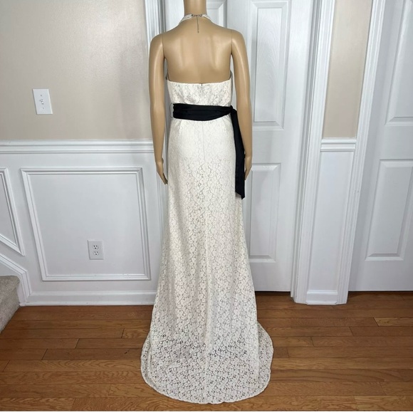 The Limited Event Off White Strapless Lace Maxi Belted Wedding Dress Size 6 - Picture 4 of 7